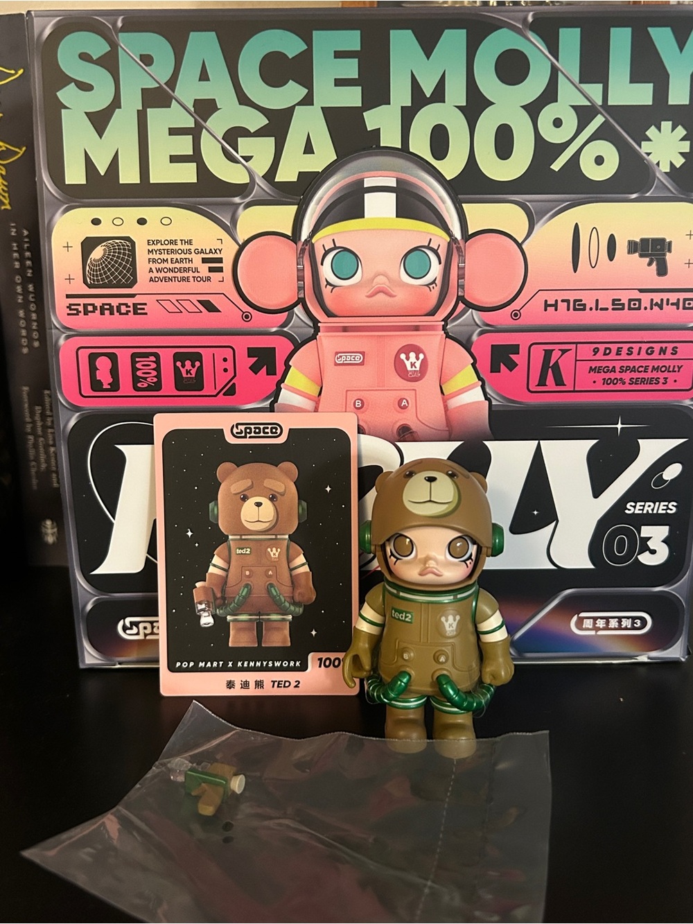 Space Molly Ted 2 Collectible Figure - Green by Pop Mart